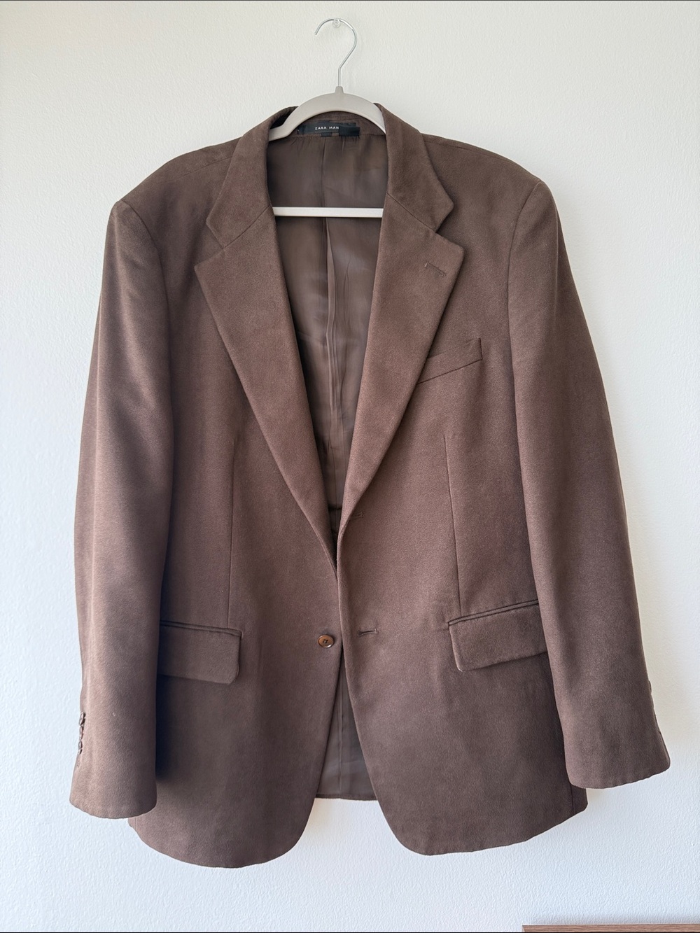 Zara Brown Suede-Look Sport Coat